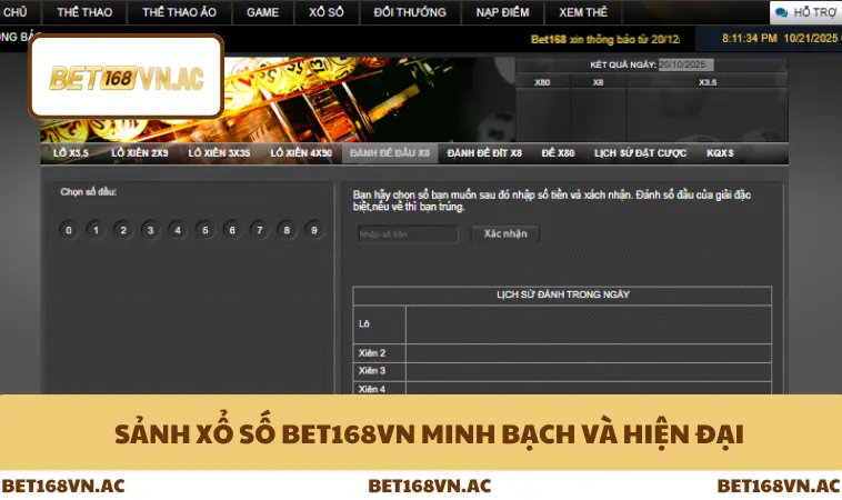 Xổ Số Bet168Vn 1 Sảnh xổ số Bet168Vn minh bạch và hiện đại
